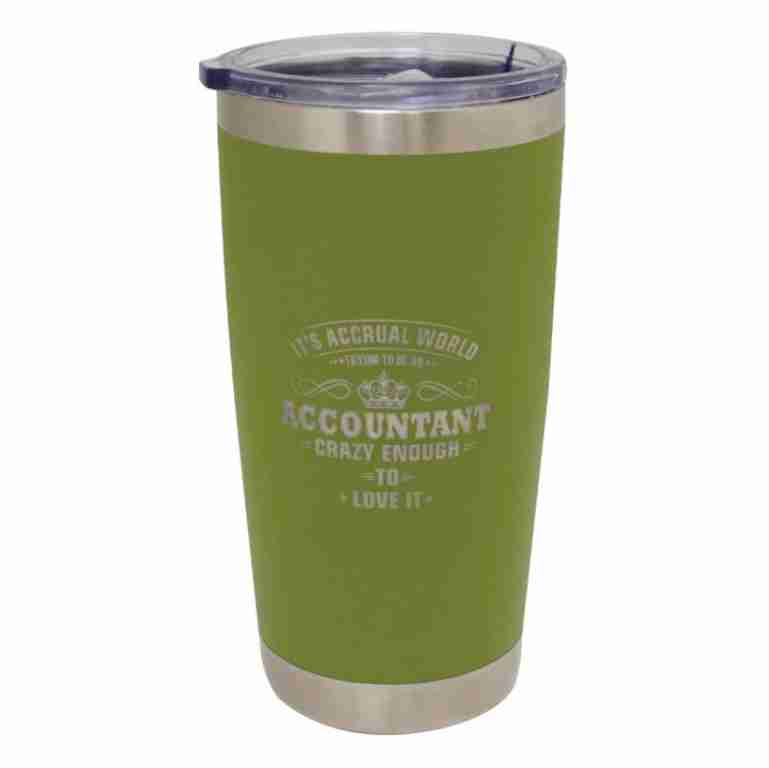Stainless Steel Tumbler in Olive Green 590ml